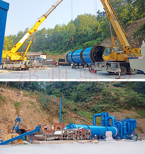 紅薯渣烘干機安裝貴州項目現場