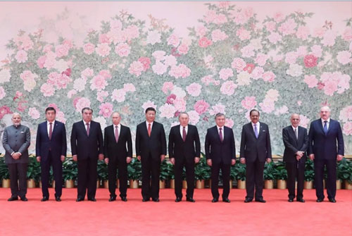 上合組織領導人合影