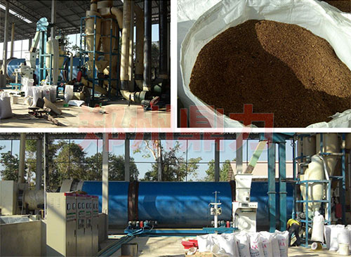 啤酒糟烘干生產運行現場