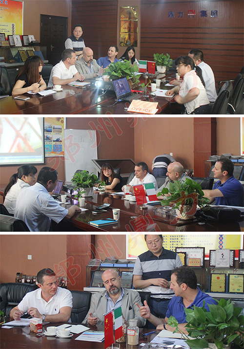 意大利考察團考察椰糠烘干機