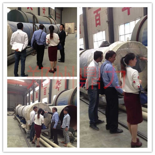 印尼考察團考察木鄭州鼎力木屑烘干機圖片